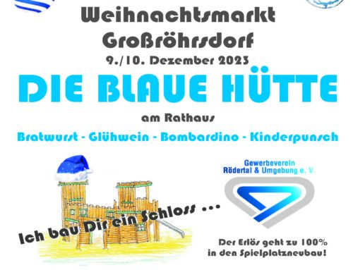 Weihnachtsmarkt Großröhrsdorf 2023 – die blaue Hütte